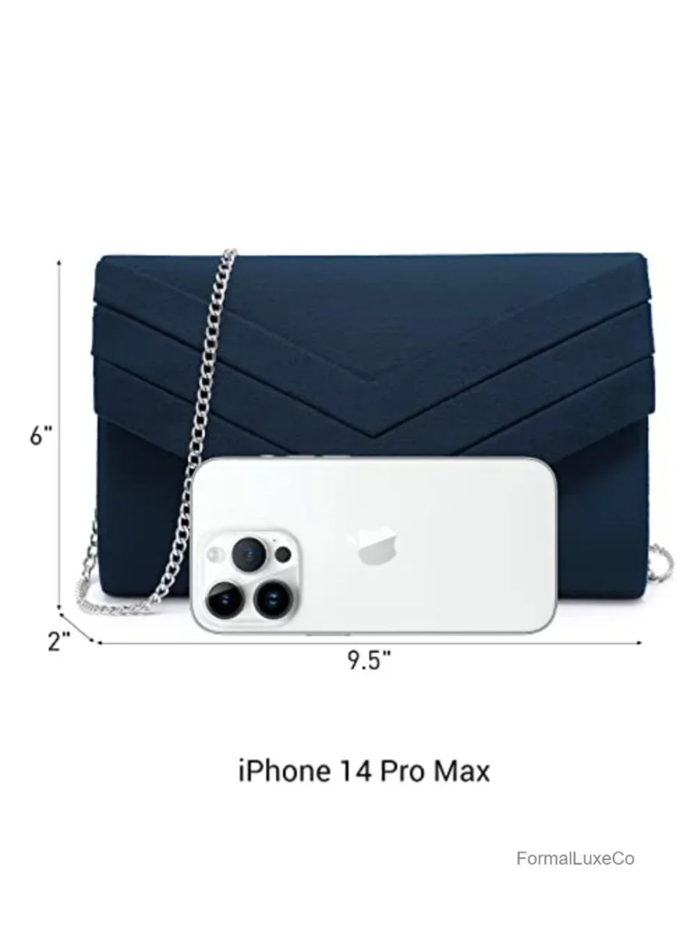Elegant Velvet Evening Clutch with Chain Strap